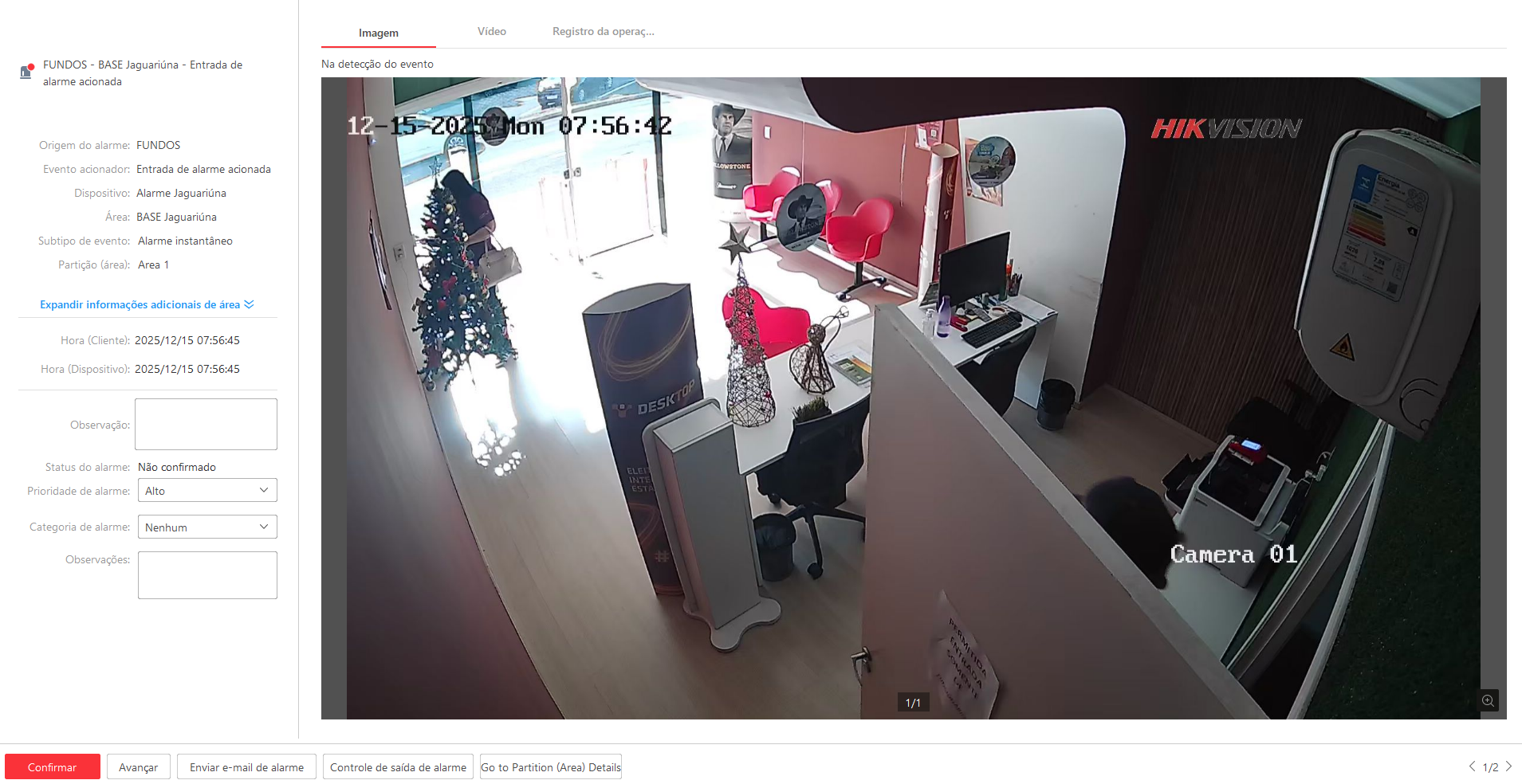 Imagem da ocorrência