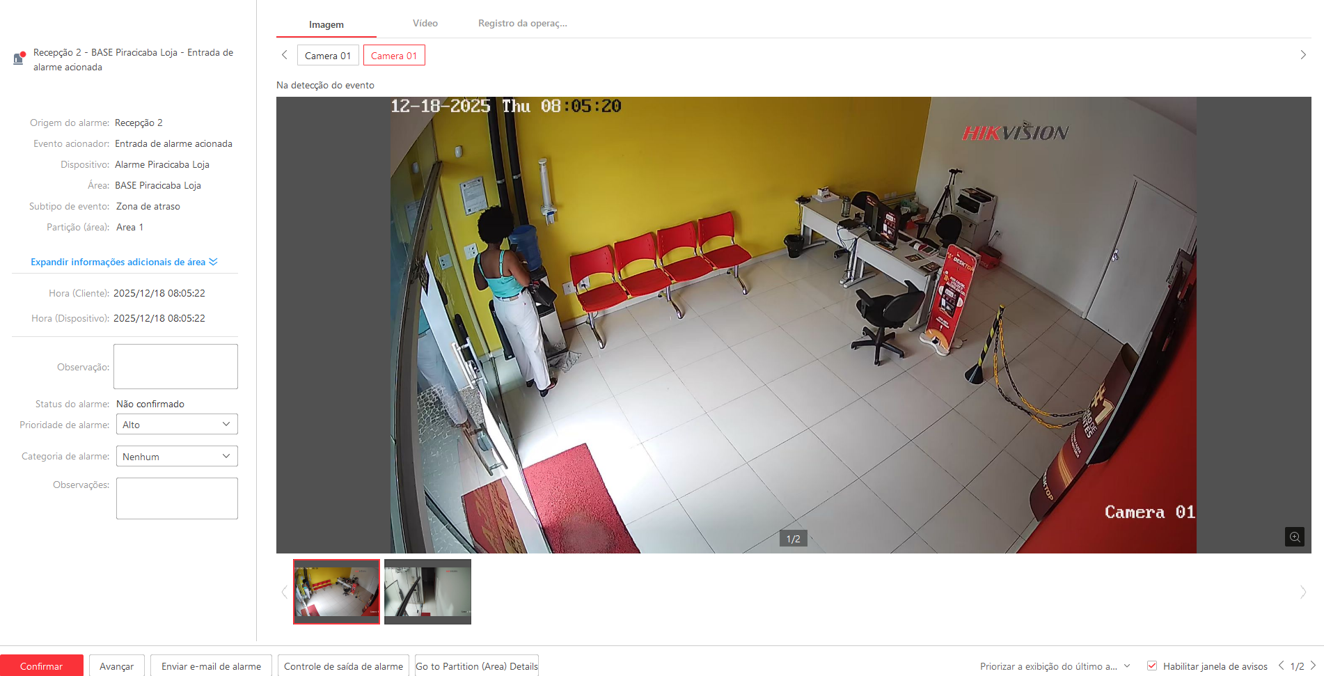 Imagem da ocorrência