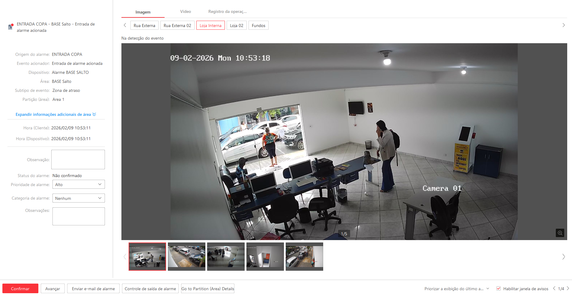 Imagem da ocorrência