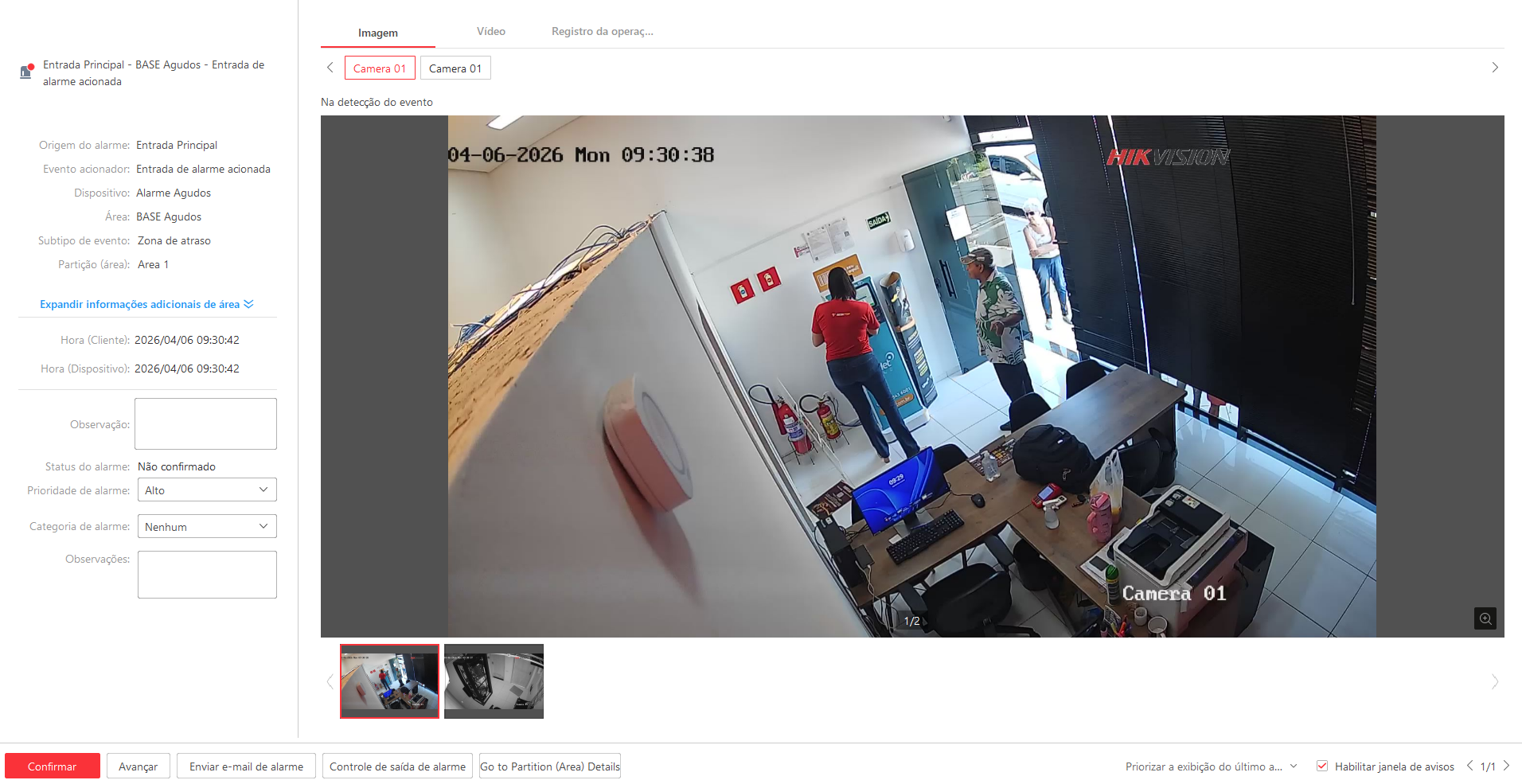 Imagem da ocorrência