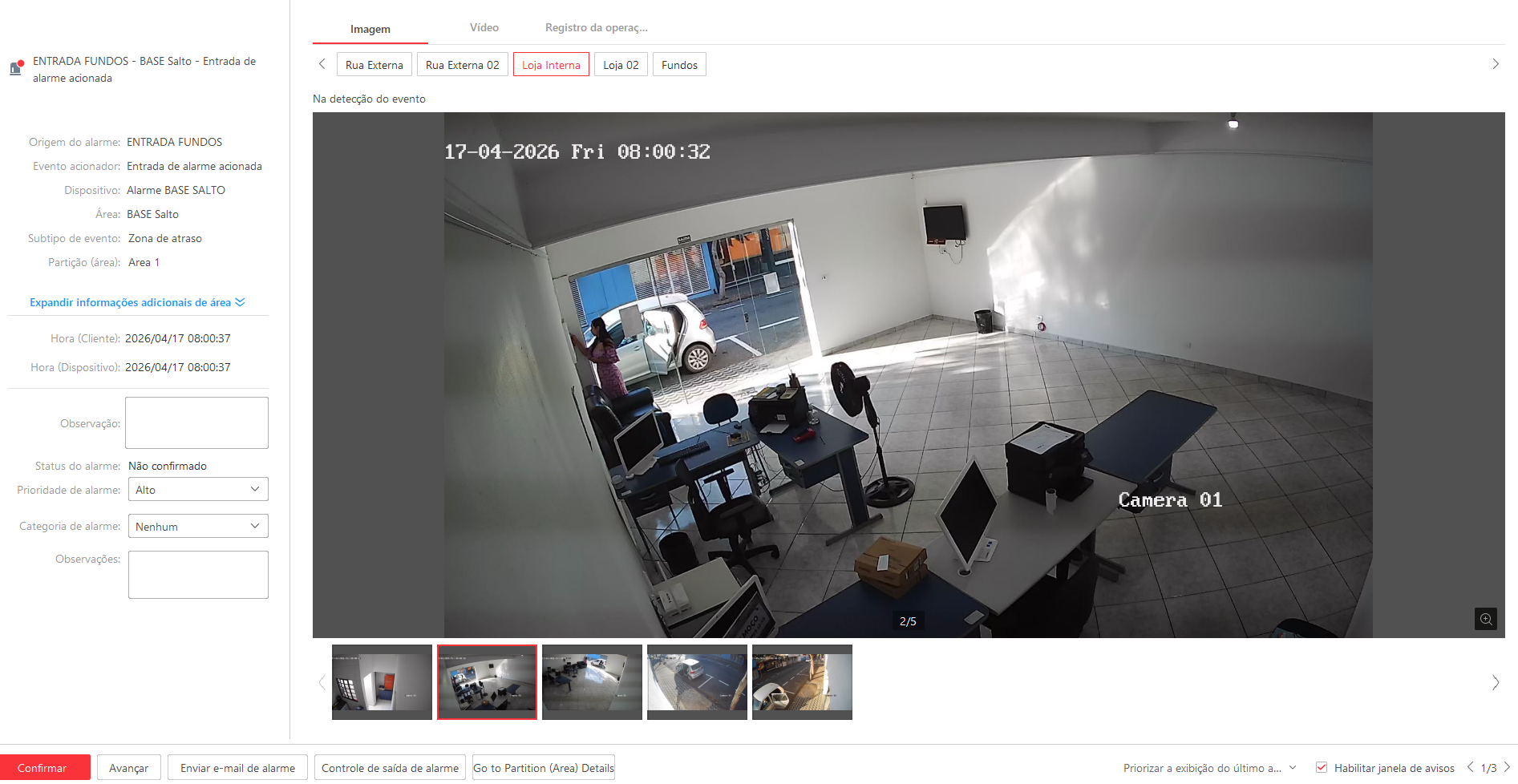 Imagem da ocorrência