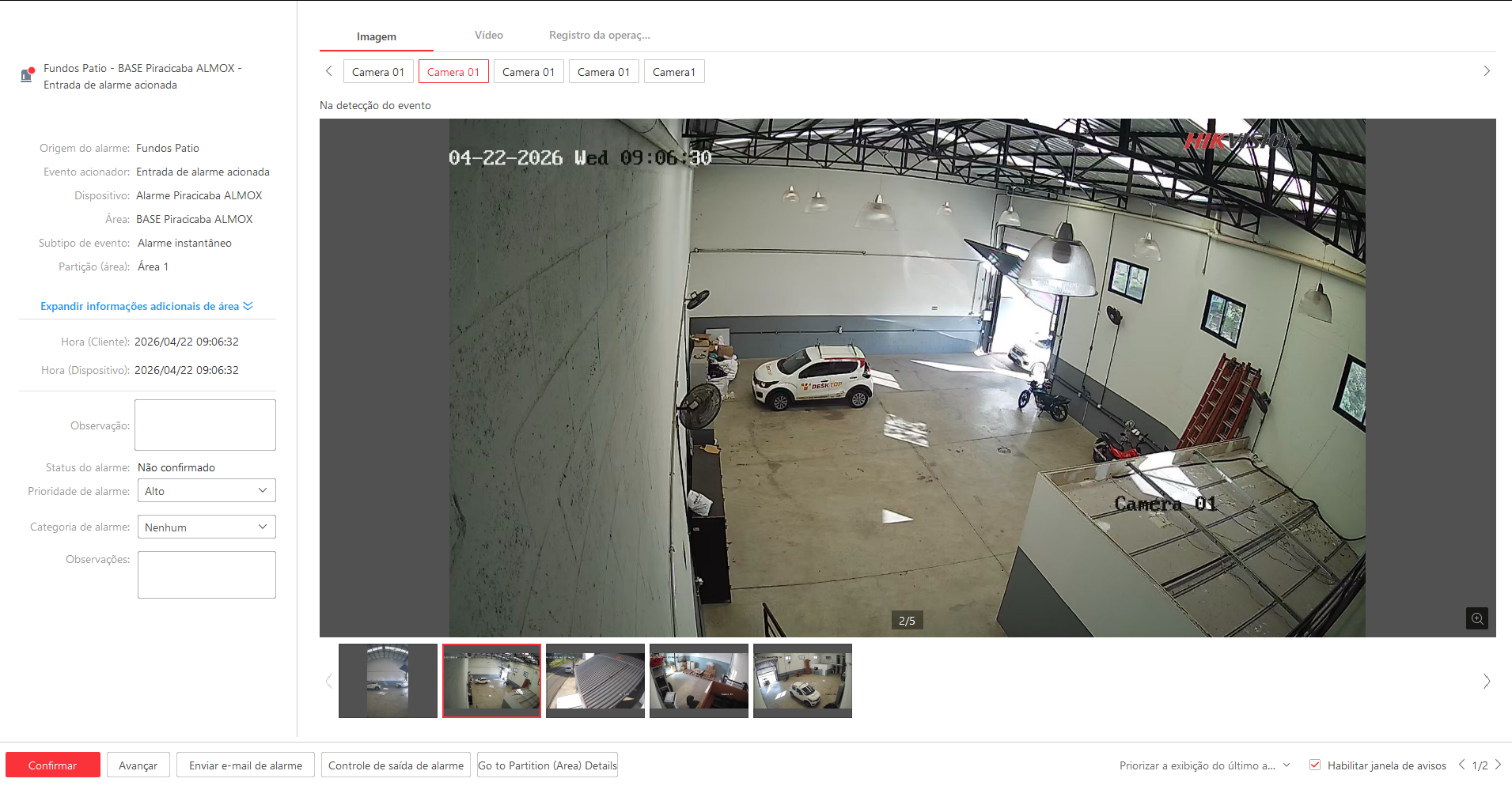 Imagem da ocorrência