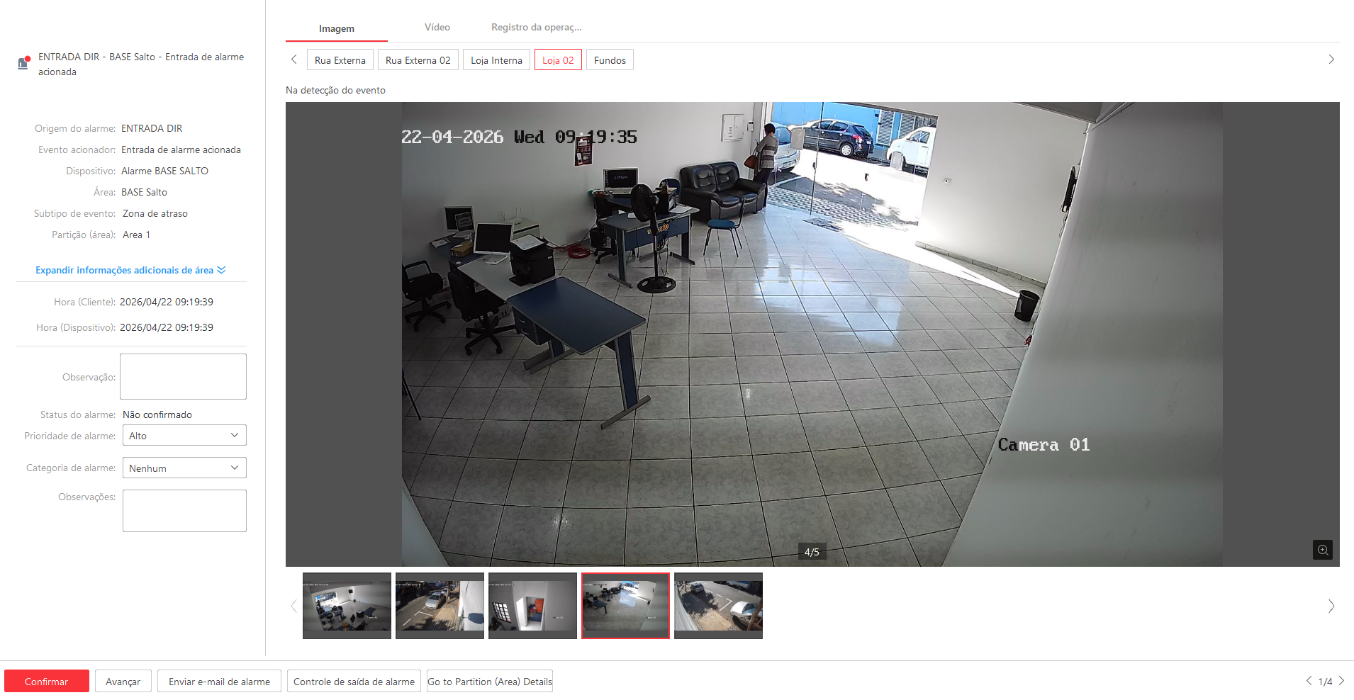 Imagem da ocorrência